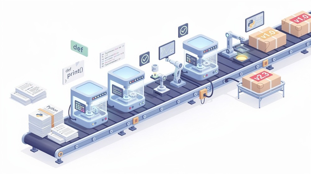 Python code transforming into a packaged library ready for PyPI publication